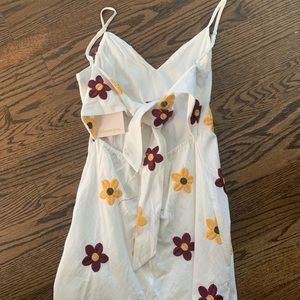 Mini White Floral Dress